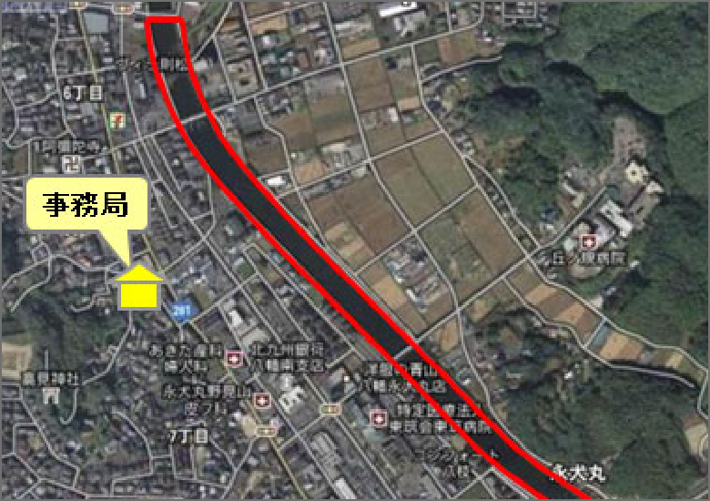 金山川 花のボランティア公園のマップ
